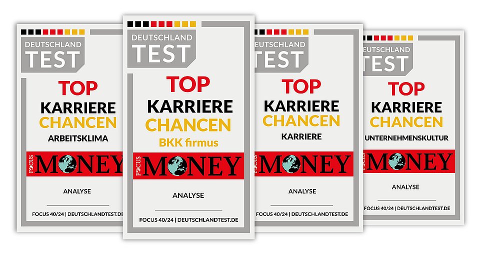 Focus Money Top Karrierechancen 2024 Vier Deutschland Test Top Karriere Chancen Auszeichnungen von Focus Money für Karrierechancen und Arbeitskultur.